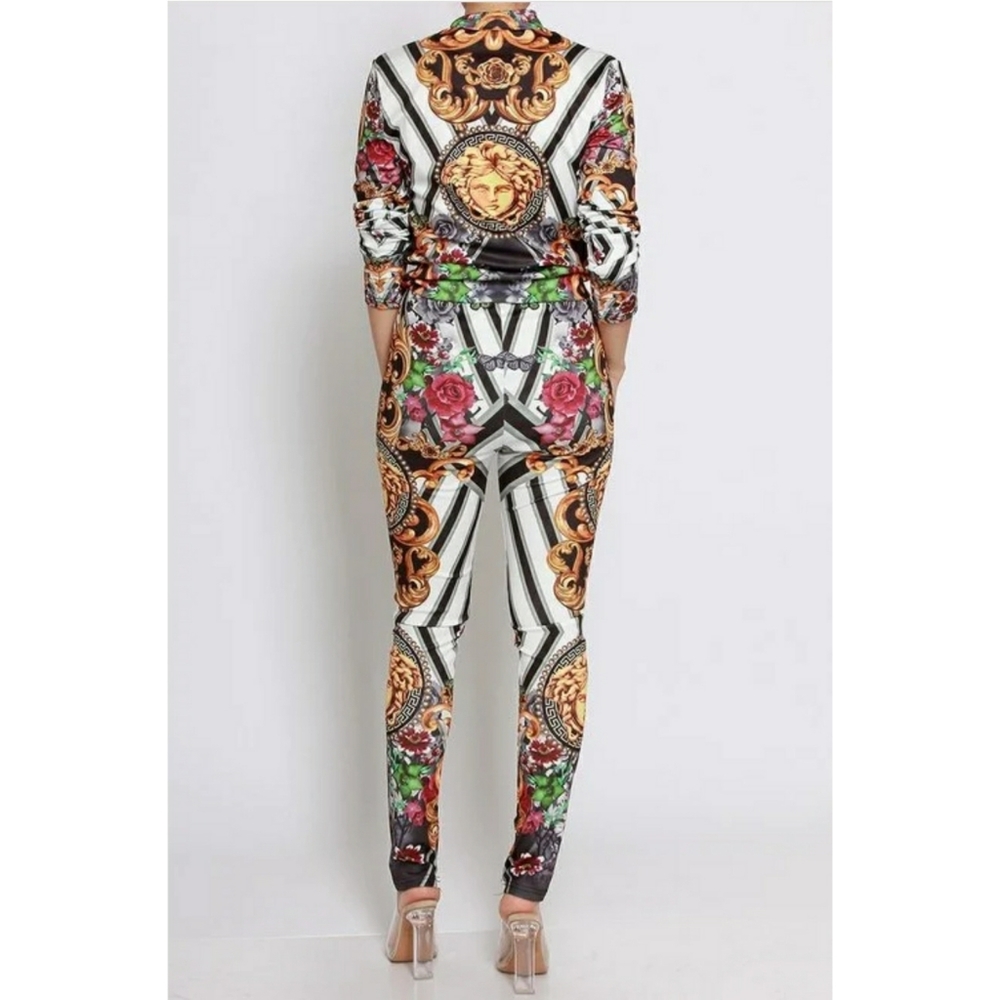 Multi-printed jacket and pants set - Picture 5 of 8